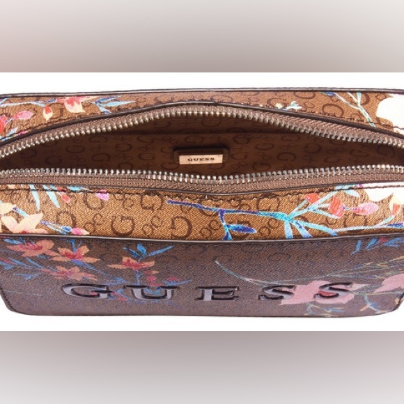 NWT GUESS Rodney Camera Crossbody Bag - Cocoa/Multi - Picture 4 of 8